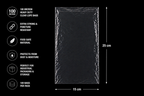 100 Micron Clear LDPE Plastic Bags (Pack of 100 bags)– Heavy Duty Industrial Packaging Bags (15 x 25 cm, 100 Pack)