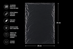 100 Micron Clear LDPE Plastic Bags (Pack of 100 bags)– Heavy Duty Industrial Packaging Bags (15 x 25 cm, 100 Pack)