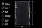 100 Micron Clear LDPE Plastic Bags (Pack of 100 bags)– Heavy Duty Industrial Packaging Bags (15 x 25 cm, 100 Pack)