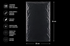 100 Micron Clear LDPE Plastic Bags (Pack of 100 bags)– Heavy Duty Industrial Packaging Bags (15 x 25 cm, 100 Pack)