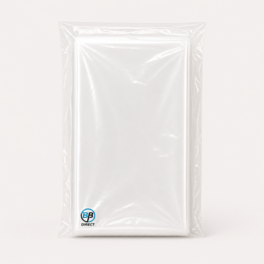 100 Micron Clear LDPE Plastic Bags (Pack of 100 bags)– Heavy Duty Industrial Packaging Bags (15 x 25 cm, 100 Pack)