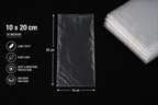 20 Micron Clear LDPE Plastic Bags(Pack of 200 bags) – Food Safe Packaging Bags (10x20cm to 45x60cm Sizes, 200 Pack)