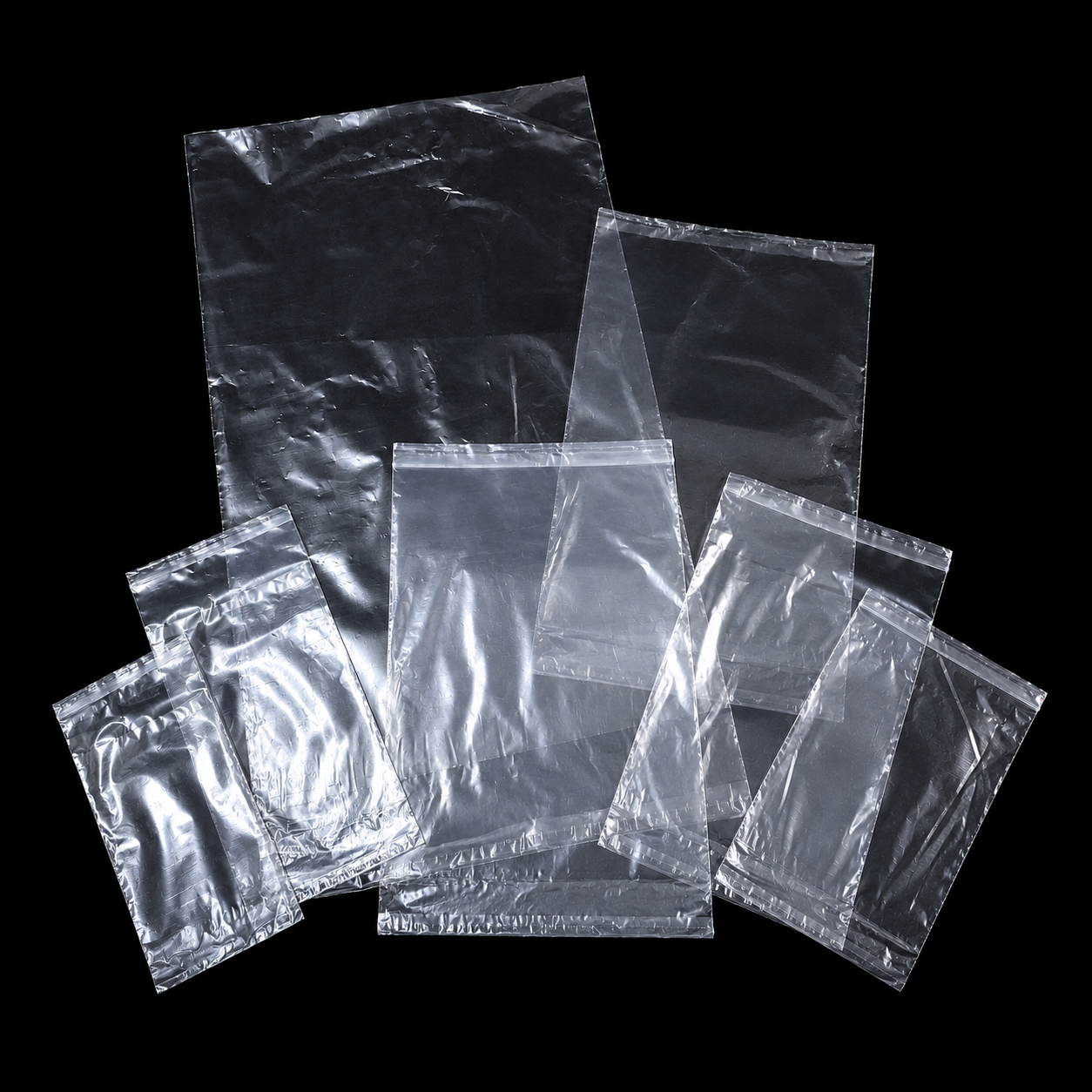 50 Micron Clear LDPE Self-Sealing Bags – Resealable Lip & Tape | Packaging Bags for Storage & Shipping