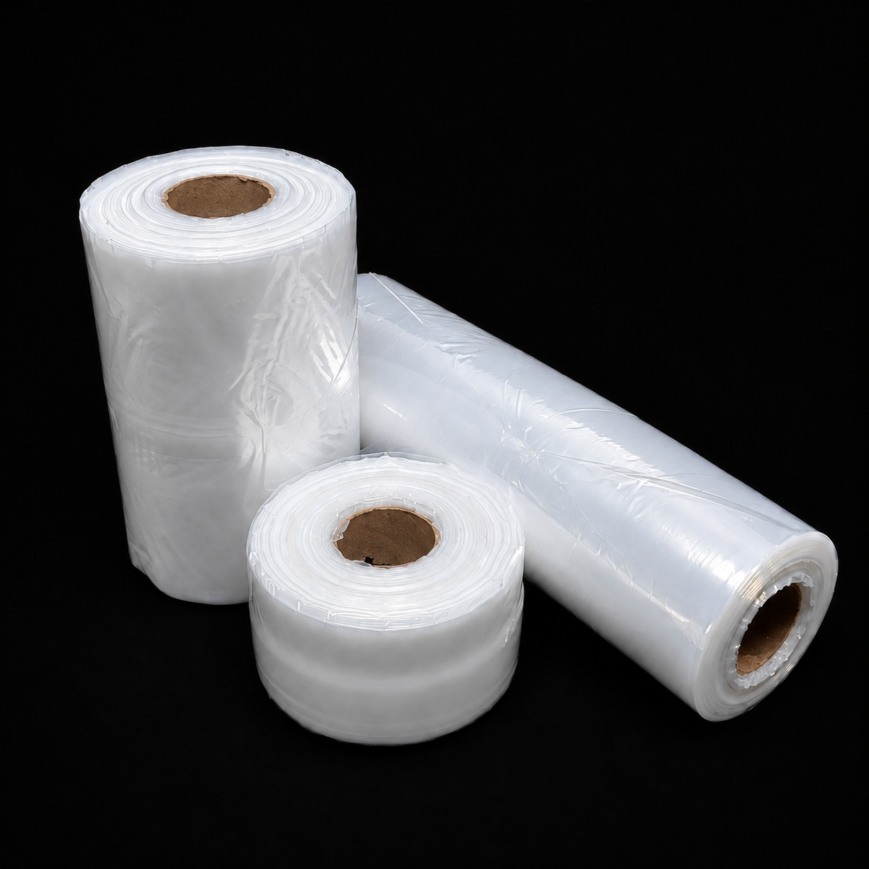 50 Micron Clear LDPE Tubing Roll – Plastic Packaging Tube (1 Roll)