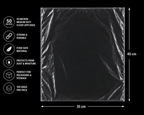 50 Micron Clear LDPE Plastic Bags(Pack of 200 bags) – Heavy Duty Packaging Bags (10x20cm to 94x154cm Sizes)