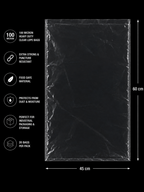 100 Micron Clear LDPE Plastic Bags (Pack of 100 bags)– Heavy Duty Industrial Packaging Bags (15 x 25 cm, 100 Pack)