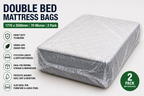 Clear LDPE Mattress Bags – Heavy Duty 70 Micron Bed Covers (2 Pack) | Moving, Storage & Protection