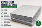 Clear LDPE Mattress Bags – Heavy Duty 70 Micron Bed Covers (2 Pack) | Moving, Storage & Protection