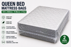 Clear LDPE Mattress Bags – Heavy Duty 70 Micron Bed Covers (2 Pack) | Moving, Storage & Protection