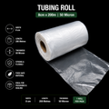 50 Micron Clear LDPE Tubing Roll – Plastic Packaging Tube (1 Roll)